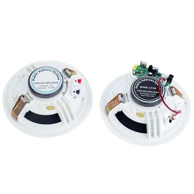 Lakkekõlar kodudesse | avalikesse ruumidesse | Bluetoothiga | 4x10W | 12V | Ø165mm | IPX6 | valge 1 Lakkekõlar kodudesse | avalikesse ruumidesse | Bluetoothiga | 4x10W | 12V | Ø165mm | IPX6 | valge 1