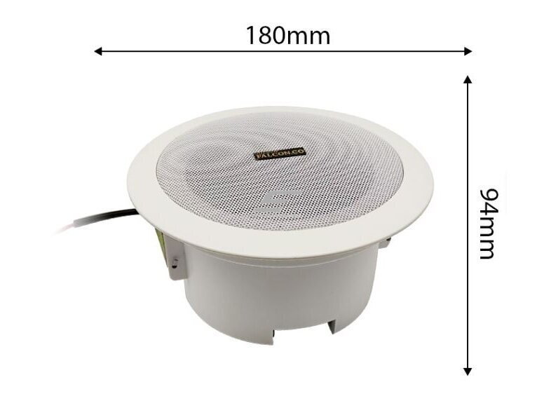 Lubinė garso kolonėlė namams | viešosioms erdvėms | su Bluetooth | 10W | 230VAC | Ø165mm | balta 2 Lubinė garso kolonėlė namams | viešosioms erdvėms | su Bluetooth | 10W | 230VAC | Ø165mm | balta 2