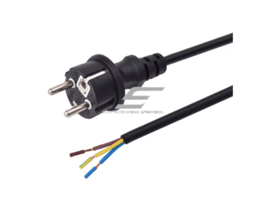 Maitinimo laidas buitinei ir pramoninei įrangai | su europiniu kištuku ir IEC C13 jungtimi | 3m kabelis | H03VVH2-F | 3 gyslų | 16A | 250V | juodas Maitinimo laidas buitinei ir pramoninei įrangai | su europiniu kištuku ir IEC C13 jungtimi | 3m kabelis | H03VVH2-F | 3 gyslų | 16A | 250V | juodas