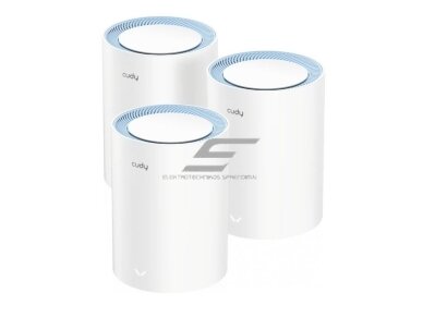 Maršrutizatorius | bevielio tinklo skleidėjas | Wi-Fi Mesh | 2.4GHz (300Mbps) | 5GHz (867Mbps) | 1.2Gbps | 3 vnt. | CUDY | M1200 Maršrutizatorius | bevielio tinklo skleidėjas | Wi-Fi Mesh | 2.4GHz (300Mbps) | 5GHz (867Mbps) | 1.2Gbps | 3 vnt. | CUDY | M1200