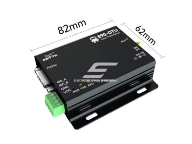 Belaidis ilgo nuotolio PLC radijo modemas | LoRa transiveris | 433MHz | 8-28VDC | 20dBm | 3 km | RS232/RS485 1 Belaidis ilgo nuotolio PLC radijo modemas | LoRa transiveris | 433MHz | 8-28VDC | 20dBm | 3 km | RS232/RS485 1