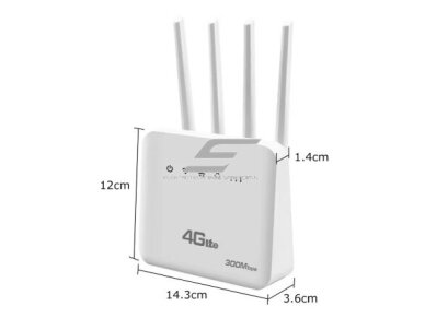 Maršrutizatorius | bevielio tinklo skleidėjas | Wi-Fi 6 | 4G LTE | 300Mbps | LAN/WAN 3