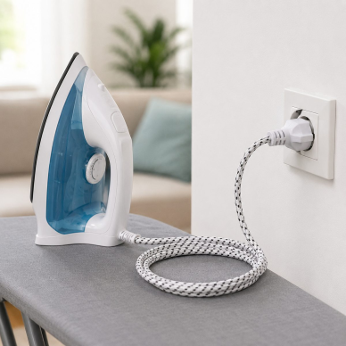 Przewód zasilający odporny na wysoką temperaturę do sprzętu AGD | 16A | 250V | kabel 1.5m | H05VV-F | miedziany | uniwersalny | z otwartymi końcami | CE 3