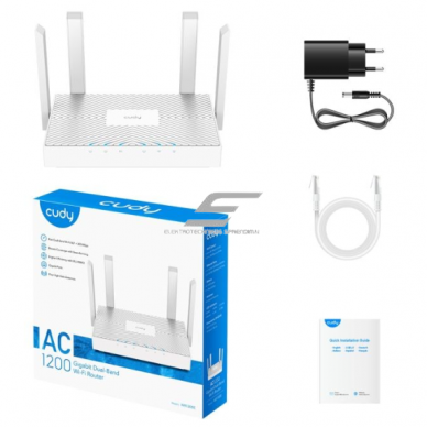 Ruuter | Traadita võrgu levitaja | Wi-Fi 5 | 2.4 GHz + 5 GHz | 867 Mbps + 300 Mbps | CUDY WR1300E 2
