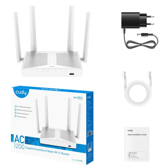 Router | Wireless Network Access Point | Wi-Fi 5 | 2.4GHz + 5GHz | up to 1200Mbps | CUDY WR1300S 2 Router | Wireless Network Access Point | Wi-Fi 5 | 2.4GHz + 5GHz | up to 1200Mbps | CUDY WR1300S 2