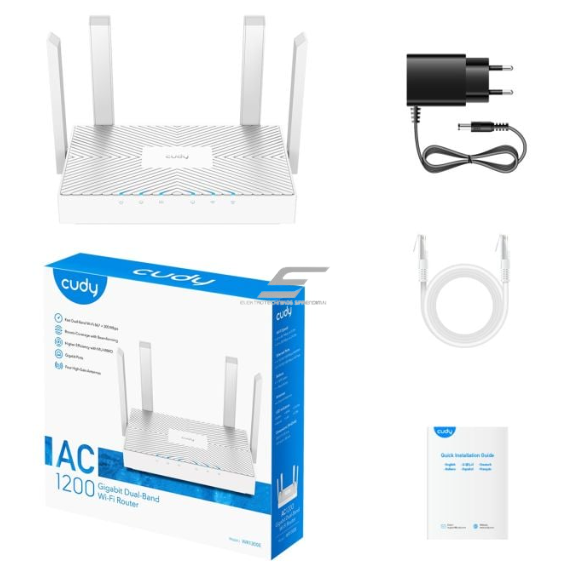 Ruuter | Traadita võrgu levitaja | Wi-Fi 5 | 2.4 GHz + 5 GHz | 867 Mbps + 300 Mbps | CUDY WR1300E 2 Ruuter | Traadita võrgu levitaja | Wi-Fi 5 | 2.4 GHz + 5 GHz | 867 Mbps + 300 Mbps | CUDY WR1300E 2