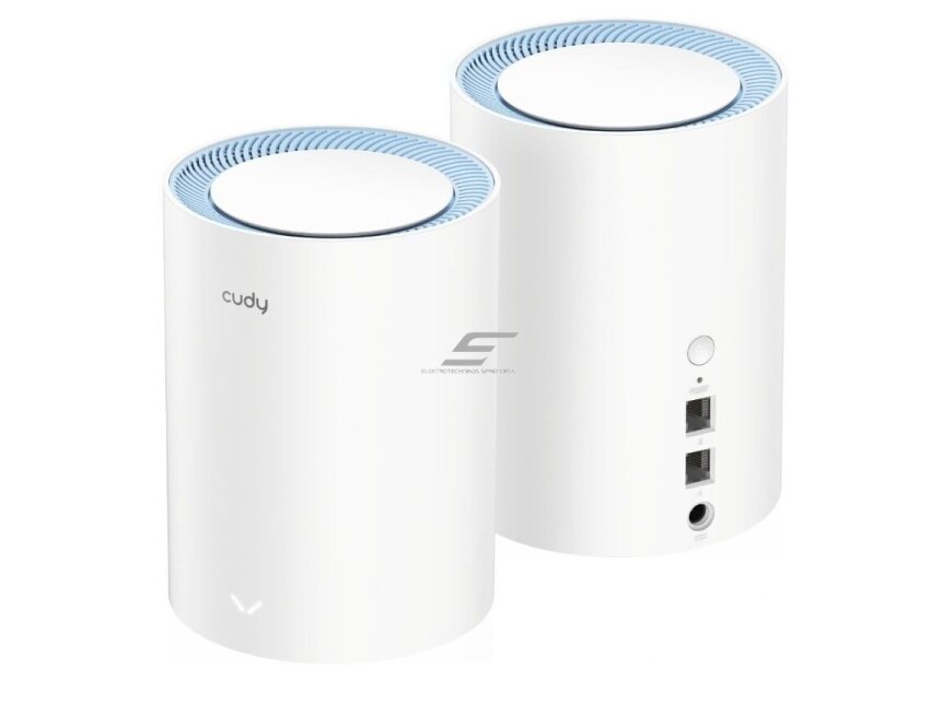 Maršrutizatorius | bevielio tinklo skleidėjas | Wi-Fi Mesh | 2.4GHz (300Mbps) | 5GHz (867Mbps) | 1.2Gbps | 2 vnt. | CUDY | M1200 1 Maršrutizatorius | bevielio tinklo skleidėjas | Wi-Fi Mesh | 2.4GHz (300Mbps) | 5GHz (867Mbps) | 1.2Gbps | 2 vnt. | CUDY | M1200 1