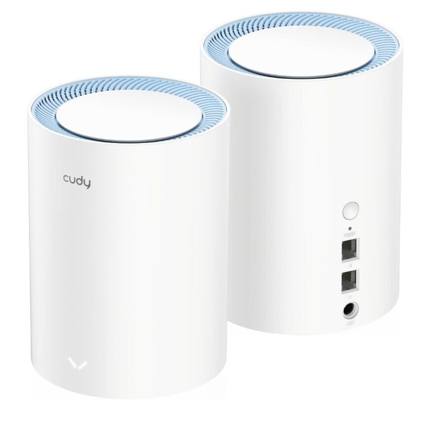 Maršrutētājs | bezvadu tīkla raidītājs | Wi-Fi Mesh | 2.4GHz (300Mbps) | 5GHz (867Mbps) | 1.2Gbps | 2 gab. | CUDY | M1200 1 Maršrutētājs | bezvadu tīkla raidītājs | Wi-Fi Mesh | 2.4GHz (300Mbps) | 5GHz (867Mbps) | 1.2Gbps | 2 gab. | CUDY | M1200 1