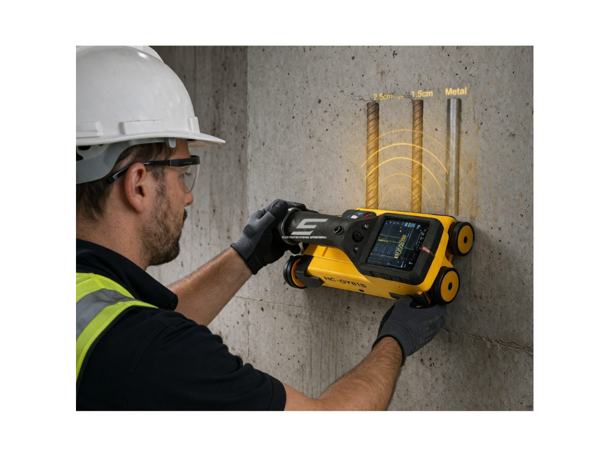 Sieninis armatūros ir metalo detektorius | 5–220 mm gylis | 4 krypčių lazerinis žymėjimas | automatinė kalibracija | LCD ekranas | Bluetooth / 4G 3 Sieninis armatūros ir metalo detektorius | 5–220 mm gylis | 4 krypčių lazerinis žymėjimas | automatinė kalibracija | LCD ekranas | Bluetooth / 4G 3