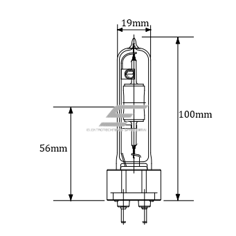 Metāla halogenīda lampa G12 | 150W | 93V | 4200K | 13000lm | Tungsram 1 Metāla halogenīda lampa G12 | 150W | 93V | 4200K | 13000lm | Tungsram 1