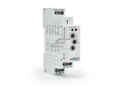 Modulinė | multifunkcinė laiko relė | laikmatis | mechaninė | 16A | 12-230VAC/DC | DIN | VEXEN | MFR102U