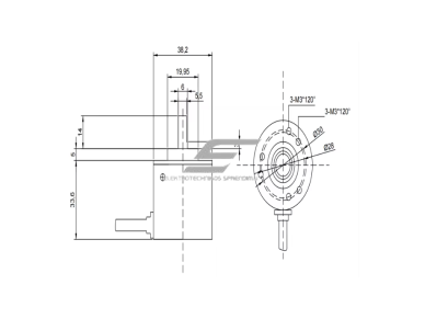 Optinis rotacinis enkoderis | 200 P/R | AB fazė | Push-Pull išėjimas | 5–24V DC | Ø38 mm | velenas 6x15 mm | kampo, greičio ir padėties matavimui 2 Optinis rotacinis enkoderis | 200 P/R | AB fazė | Push-Pull išėjimas | 5–24V DC | Ø38 mm | velenas 6x15 mm | kampo, greičio ir padėties matavimui 2