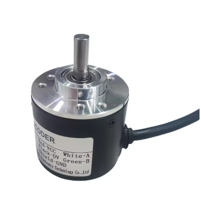 Optiskais rotācijas enkoders | 200 impulsu/apgr. | AB fāze | Push-Pull izeja | 5–24V DC | Ø38 mm | vārpsta 6x15 mm | leņķa, ātruma un pozīcijas mērīšanai Optiskais rotācijas enkoders | 200 impulsu/apgr. | AB fāze | Push-Pull izeja | 5–24V DC | Ø38 mm | vārpsta 6x15 mm | leņķa, ātruma un pozīcijas mērīšanai