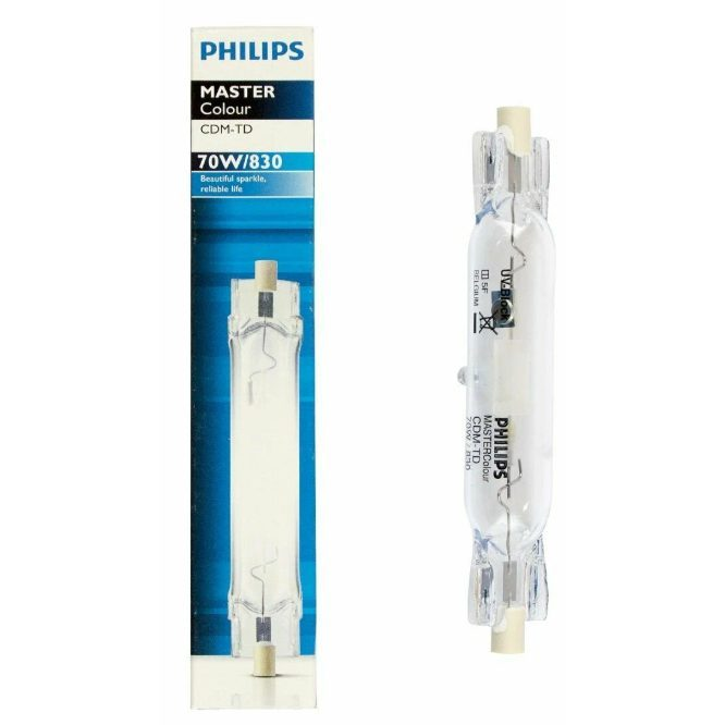 Metālhalogenīda spuldze RX7s | 70W | 94V | 3000K | 6000lm | Master CDM-TD 70W/830 Philips 1 Metālhalogenīda spuldze RX7s | 70W | 94V | 3000K | 6000lm | Master CDM-TD 70W/830 Philips 1
