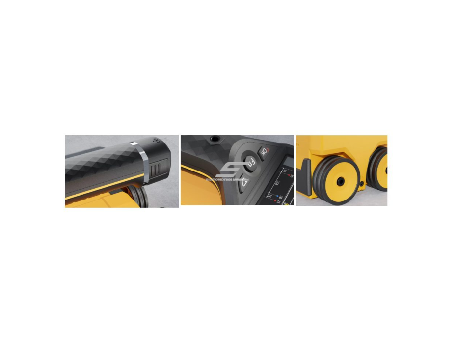 Sieninis armatūros ir metalo detektorius | 1–120 mm gylis | 4 krypčių lazerinis žymėjimas | automatinė kalibracija | LCD ekranas | Bluetooth / 4G 2