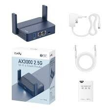 Mini maršrutētājs | Bezvadu tīkla pastiprinātājs | Wi-Fi 6 | 2.4GHz + 5GHz | līdz 3000Mbps | CUDY TR3000 2