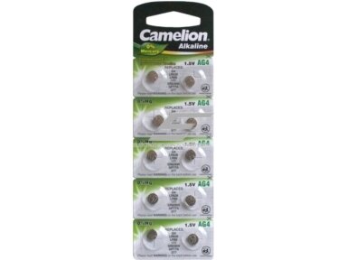 Mikro elementai | baterijos be gyvsidabrio | AG4 | 10 vnt. | Camelion | 4260216454400 Mikro elementai | baterijos be gyvsidabrio | AG4 | 10 vnt. | Camelion | 4260216454400