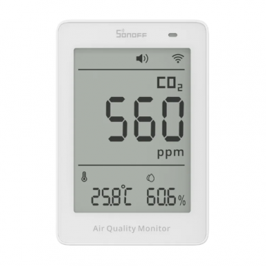 Viedais iekštelpu gaisa kvalitātes mērītājs Sonoff AirGuard CO₂ SAWF-08P | CO₂, temperatūra, mitrums | Matter over Wi-Fi | NDIR sensori | integrācija ar Apple Home, Alexa, Google Home Viedais iekštelpu gaisa kvalitātes mērītājs Sonoff AirGuard CO₂ SAWF-08P | CO₂, temperatūra, mitrums | Matter over Wi-Fi | NDIR sensori | integrācija ar Apple Home, Alexa, Google Home