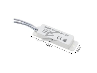 Mikrobangų radarinis judesio jutiklis | apšvietimo valdiklis LED juostoms | 5-24VDC | 5A | 5.8GHz 3