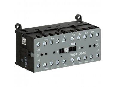 Mini kontaktorius | 3P | 20A | 4kW | 24VDC | 3NA | ABB | GJL1211911R0101 | VB6A-30-10-01 Mini kontaktorius | 3P | 20A | 4kW | 24VDC | 3NA | ABB | GJL1211911R0101 | VB6A-30-10-01
