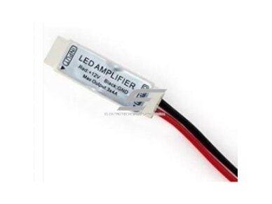 LED mini pritemdymo valdiklis | dimeris | RGB modulis | 144W | 12VDC | 42x12x3mm | 3 kanalai | ant laido
