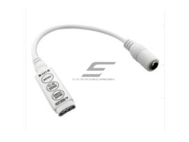 LED mini RGB juostų valdiklis | 144W | 12VDC | 42x12x3mm | 3 kanalai | ant laido