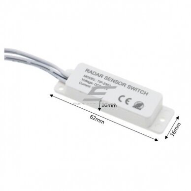 Czujnik ruchu radarowy mikrofalowy | sterownik oświetlenia dla taśm LED | 5-24VDC | 5A | 5.8GHz 3