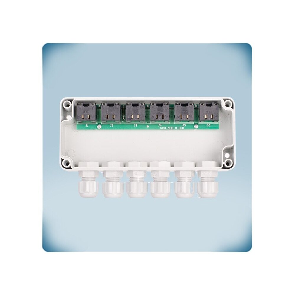 Распределительная коробка Modbus RTU PoM | 6×RJ45 | 24VDC | 1,5A | накладная | IP65 | Sentera Controls | MDB-M-6 5
