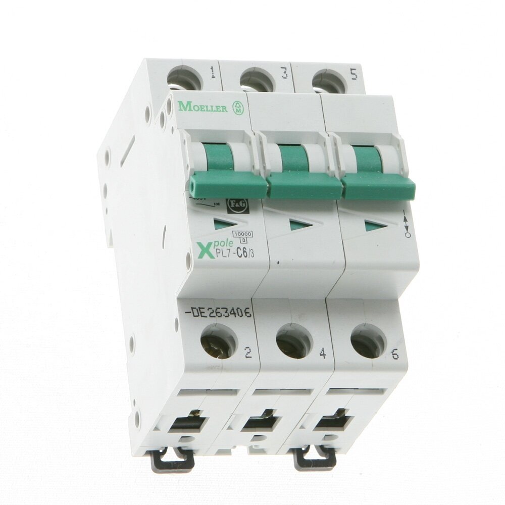 Modulaarne kaitselüliti 3P | 6A | B | 10kA | DIN | MCB | Moeller PLSM-B6/3-MW 2 Modulaarne kaitselüliti 3P | 6A | B | 10kA | DIN | MCB | Moeller PLSM-B6/3-MW 2