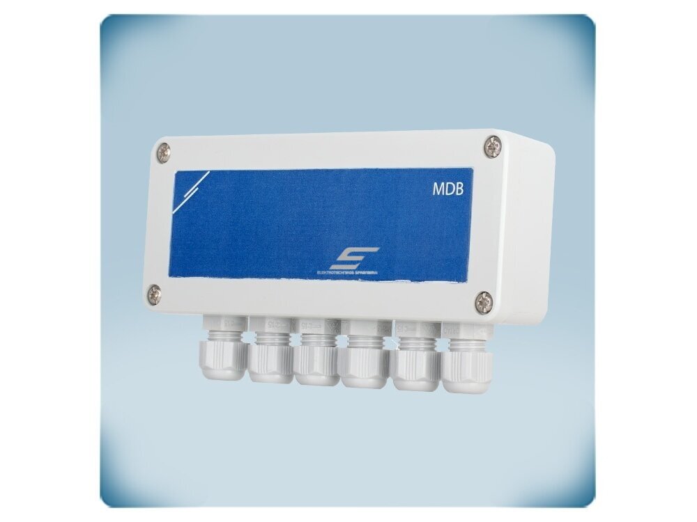 Modbus RTU paskirstymo dėžutė PoM | 6×RJ45 | 24VDC | 1,5A | paviršinė | IP65 | Sentera Controls | MDB-M-6 1 Modbus RTU paskirstymo dėžutė PoM | 6×RJ45 | 24VDC | 1,5A | paviršinė | IP65 | Sentera Controls | MDB-M-6 1