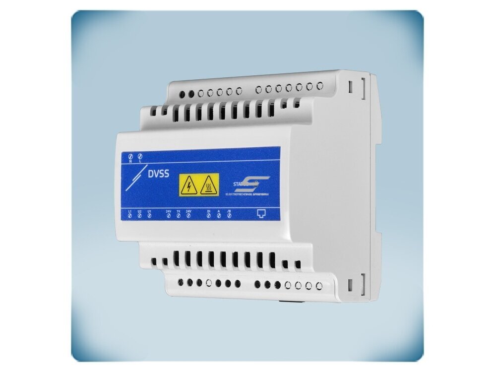 Modulinis elektroninis ventiliatoriaus greičio reguliatorius | Modbus RTU | TK | 6A | 110-230VAC | ant DIN | Sentera Controls | DVSS8-60-DM 2