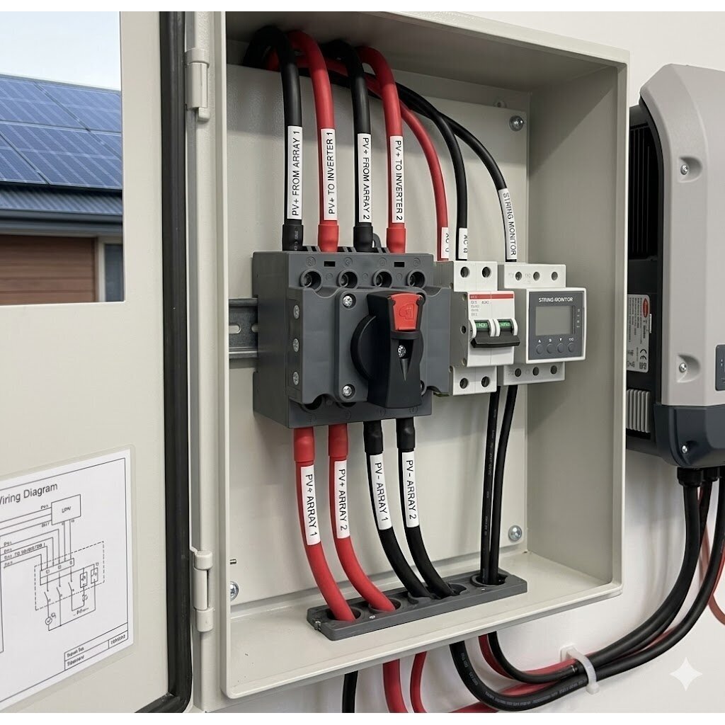 Modular photovoltaic DC isolation switch for solar power systems | 4P | 32A | DIN | DC load disconnection 3 Modular photovoltaic DC isolation switch for solar power systems | 4P | 32A | DIN | DC load disconnection 3