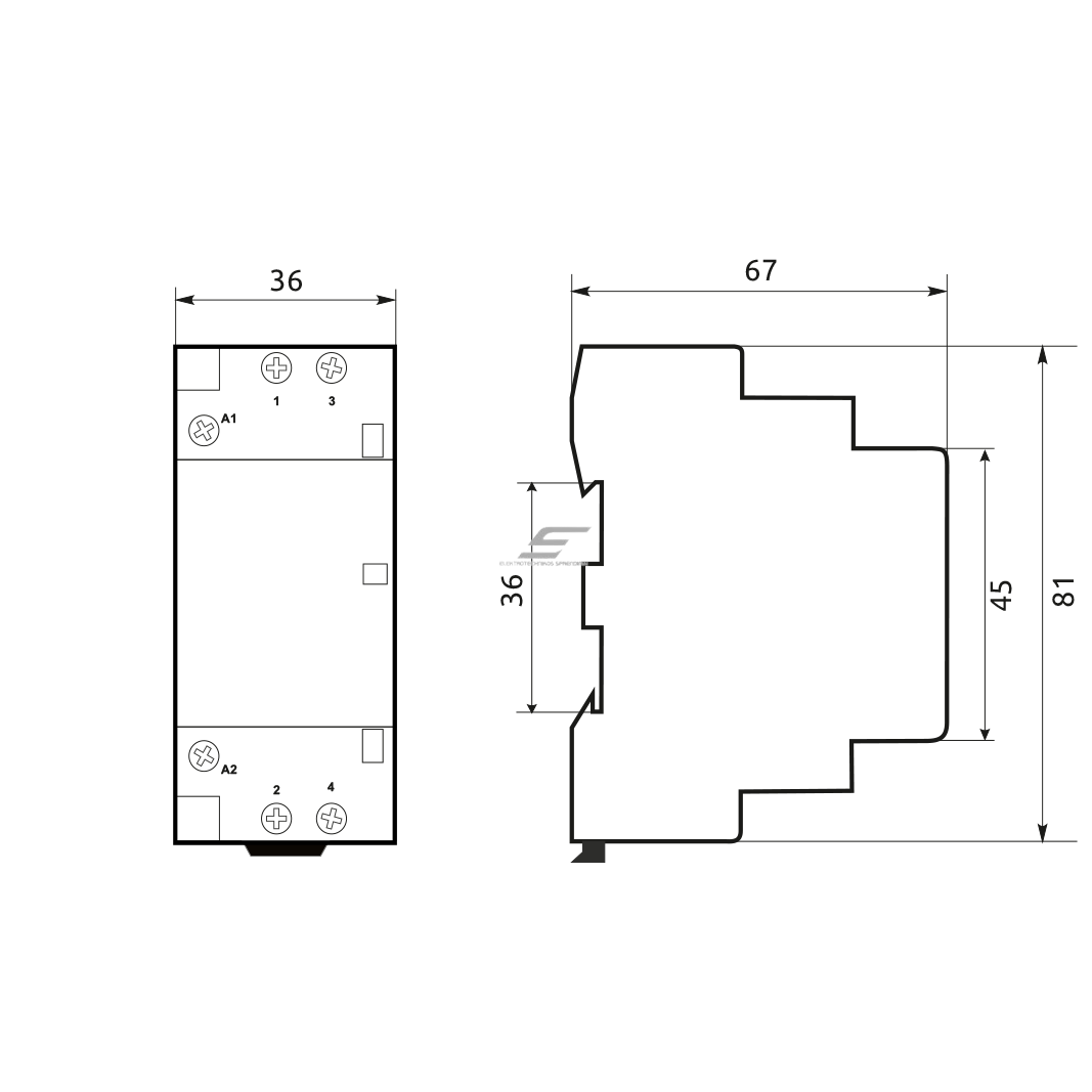 Modular Contactor 2P | 2NO | 40A | 230VAC | DIN | MCF3 Promfactor Baltic MCF34020230 1 Modular Contactor 2P | 2NO | 40A | 230VAC | DIN | MCF3 Promfactor Baltic MCF34020230 1