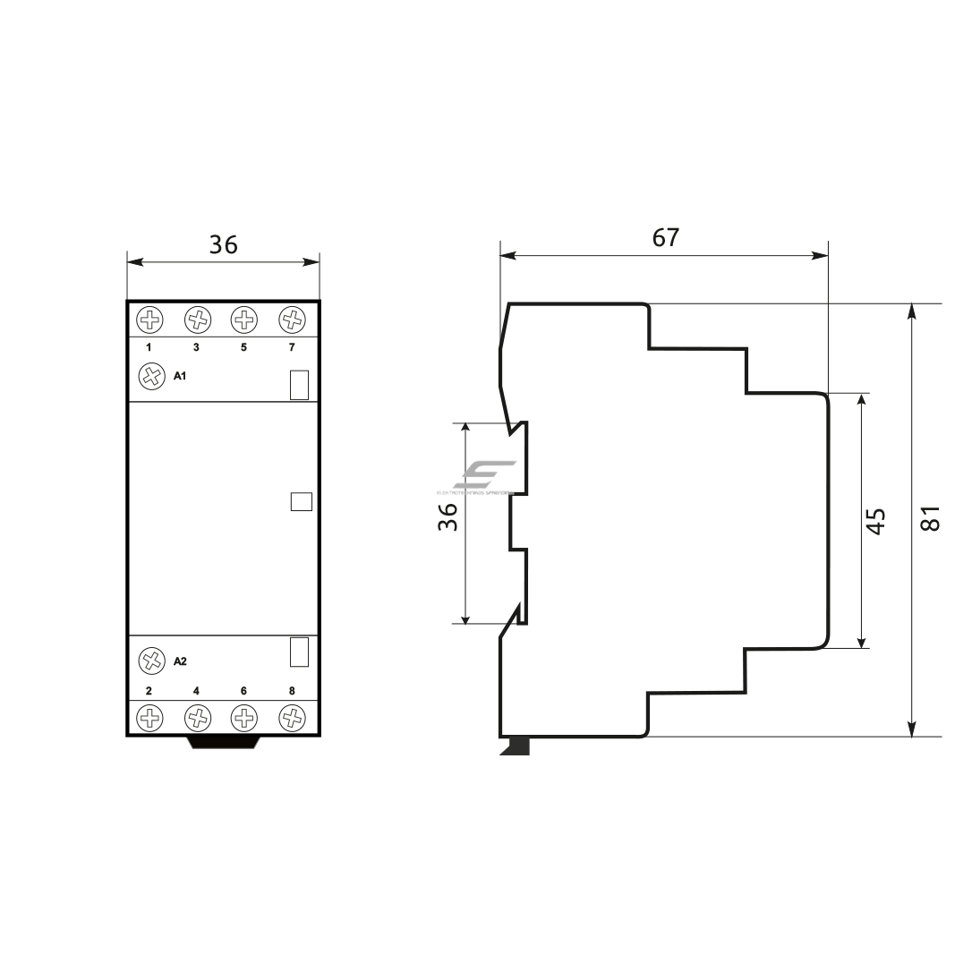 Modułowy stycznik 2P | 4NO | 25A | 24VAC | DIN | MCF3 Promfactor Baltic MCF32540024 1 Modułowy stycznik 2P | 4NO | 25A | 24VAC | DIN | MCF3 Promfactor Baltic MCF32540024 1