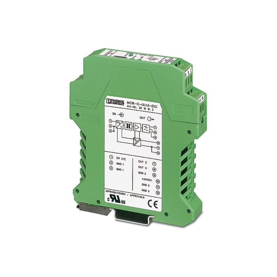 Analogo signālu pārveidotājs | 1 kanāls | 18-30VDC | 450Hz | DIN sliede | Phoenix Contact | MCR-C-UI/UI-450-DCI | 2810887
