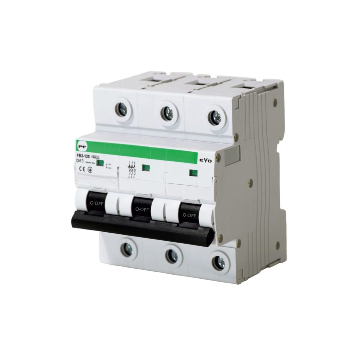 Moduļu automātiskais slēdzis 3P | 50A | B | 10kA | DIN | EVO FB3-63 Promfactor Baltic FB3B3050 Moduļu automātiskais slēdzis 3P | 50A | B | 10kA | DIN | EVO FB3-63 Promfactor Baltic FB3B3050