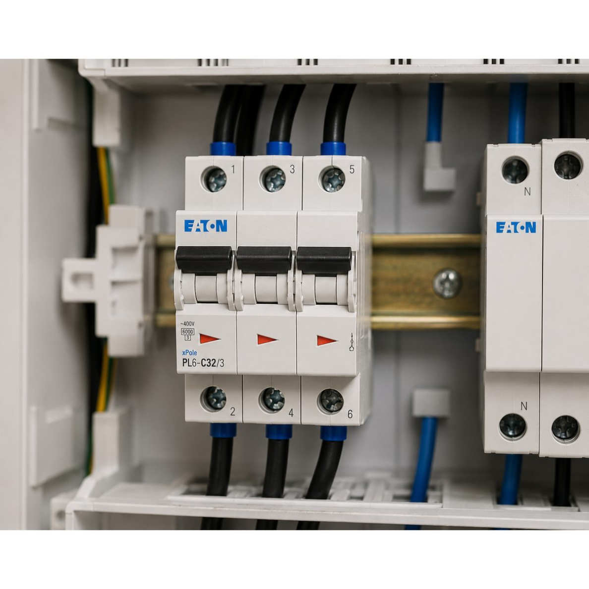 Modular circuit breaker | 3P | 25A | C | 6kA | DIN rail | MCB | Eaton | PL6-C25/3 | 286603 1
