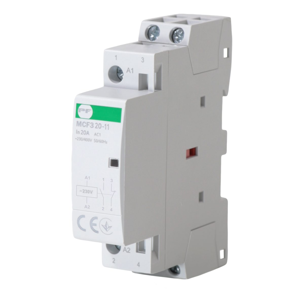 Modulaarne kontaktor 2P | 1NO+1NC | 20A | 230VAC | DIN | MCF3 Promfactor Baltic MCF32011230