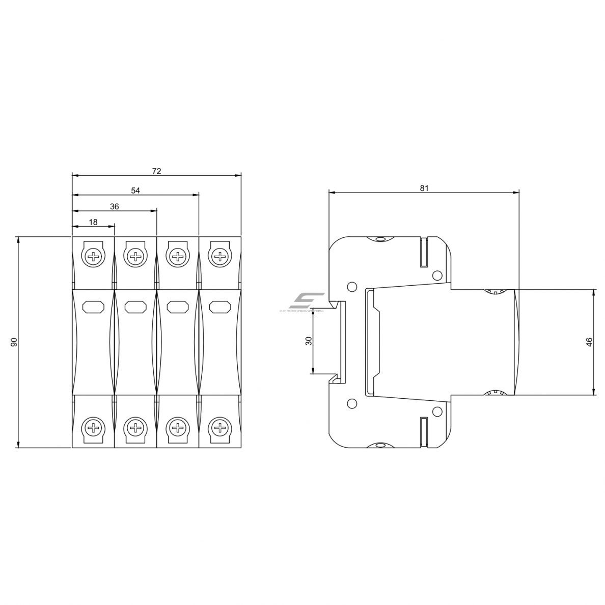 Modulaarne ülepinge kaitse 1P | 20kA | 275V | B+C/T1+T2/I+II | DIN | Promfactor Baltic MOP1-BC275/20 1 Modulaarne ülepinge kaitse 1P | 20kA | 275V | B+C/T1+T2/I+II | DIN | Promfactor Baltic MOP1-BC275/20 1