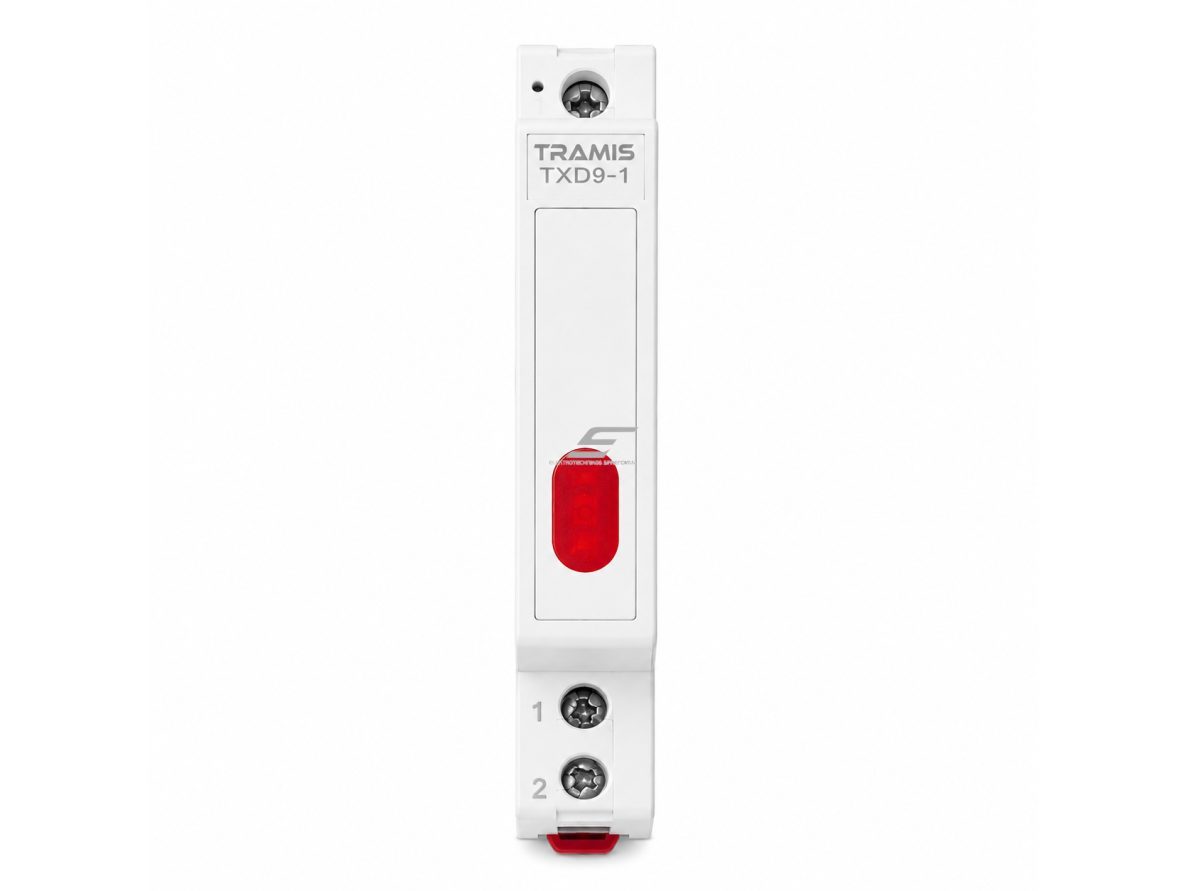 Modulinė signalinė LED lemputė | 9mm | raudona | 230V AC/DC | IP20 | DIN | elektros skydams ir spintoms Modulinė signalinė LED lemputė | 9mm | raudona | 230V AC/DC | IP20 | DIN | elektros skydams ir spintoms