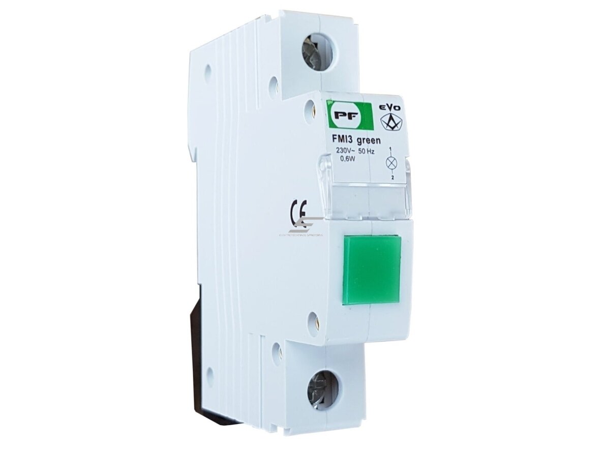 Modulinė indikacinė LED lemputė | žalia | 230V | IP20 | DIN | EVO FMI3 | Promfactor Baltic | FMIG230 | 4779040152302 Modulinė indikacinė LED lemputė | žalia | 230V | IP20 | DIN | EVO FMI3 | Promfactor Baltic | FMIG230 | 4779040152302