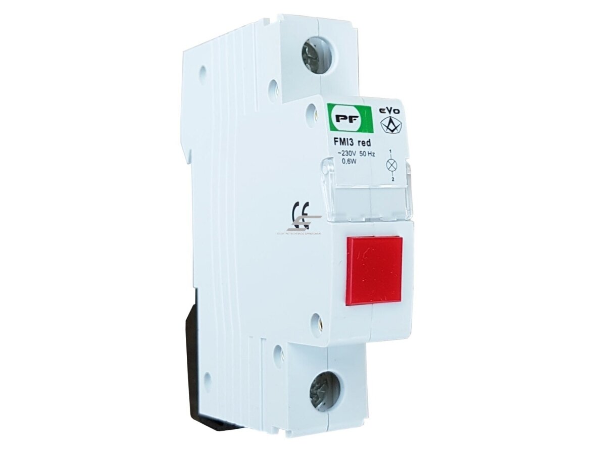 Modulinė indikacinė LED lemputė | raudona | 230V | IP20 | DIN | EVO FMI3 | Promfactor Baltic | FMIR230 | 4779040152326