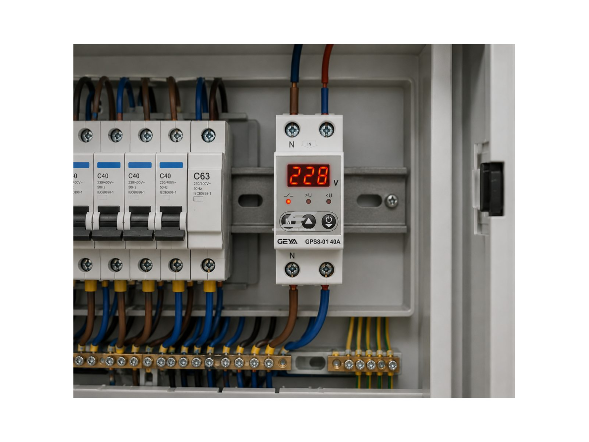 Modulinė įtampos kontrolės relė | skaitmeninė | viršįtampio ir įtampos kritimo apsauga | 1P | 50A | 230VAC | DIN | automatinis atsistatymas 5 Modulinė įtampos kontrolės relė | skaitmeninė | viršįtampio ir įtampos kritimo apsauga | 1P | 50A | 230VAC | DIN | automatinis atsistatymas 5