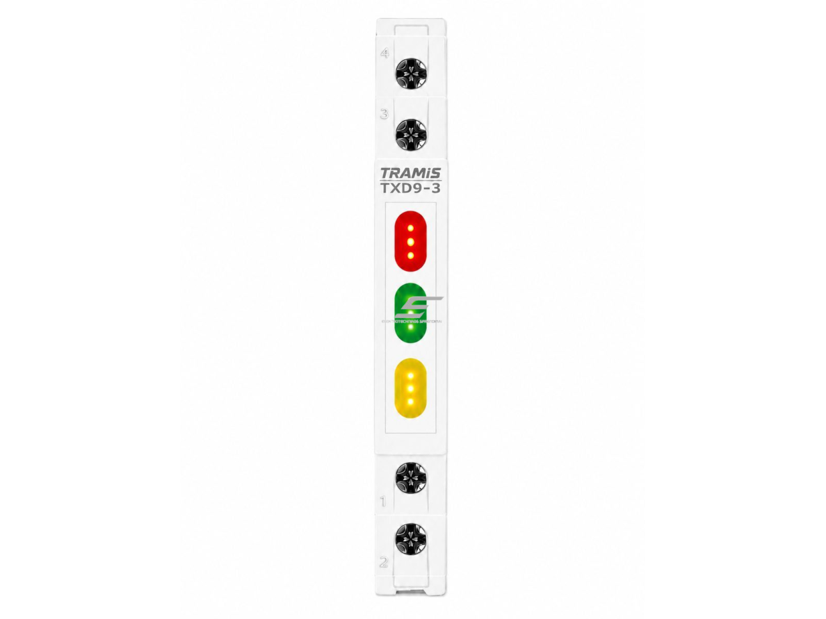 Modulinė signalinė LED lemputė | 9mm | raudona/žalia/geltona | 230V AC/DC | IP20 | DIN | elektros skydams ir spintoms