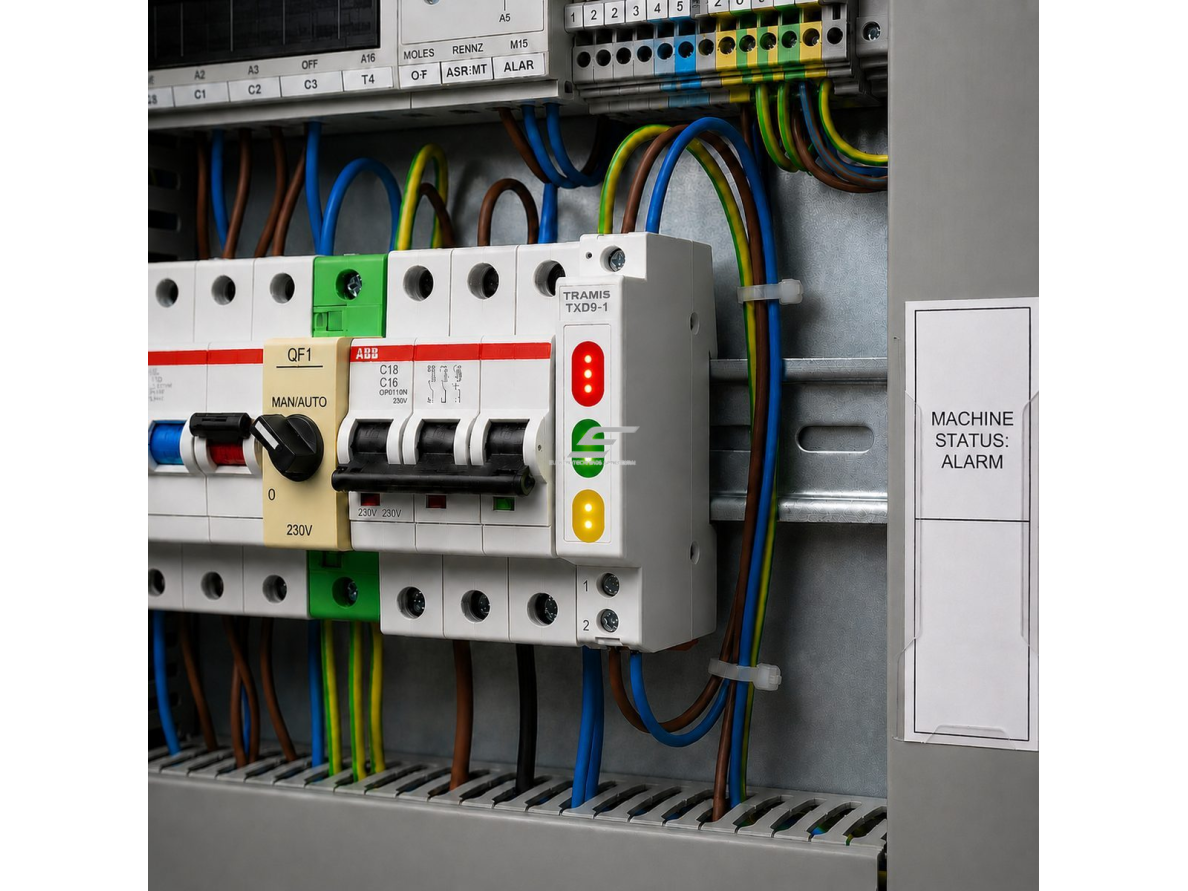 Modulinė signalinė LED lemputė | 9mm | raudona/žalia/geltona | 230V AC/DC | IP20 | DIN | elektros skydams ir spintoms 4