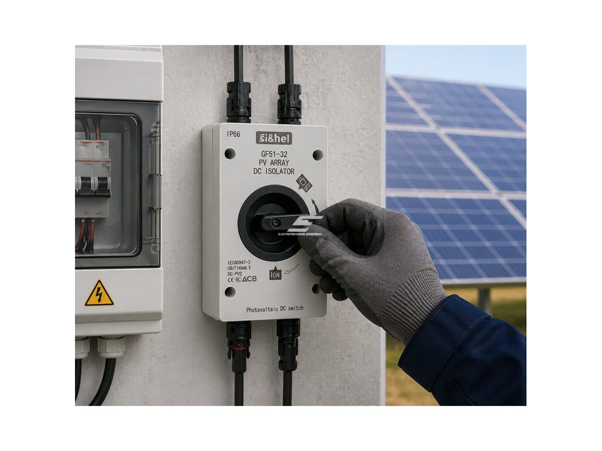 Modulinis apsauginis nuolatinės srovės atjungimo jungiklis saulės elektrinėms | 4P | 32A | 1000VDC | IP66 | hermetinis | lauko montavimui 3
