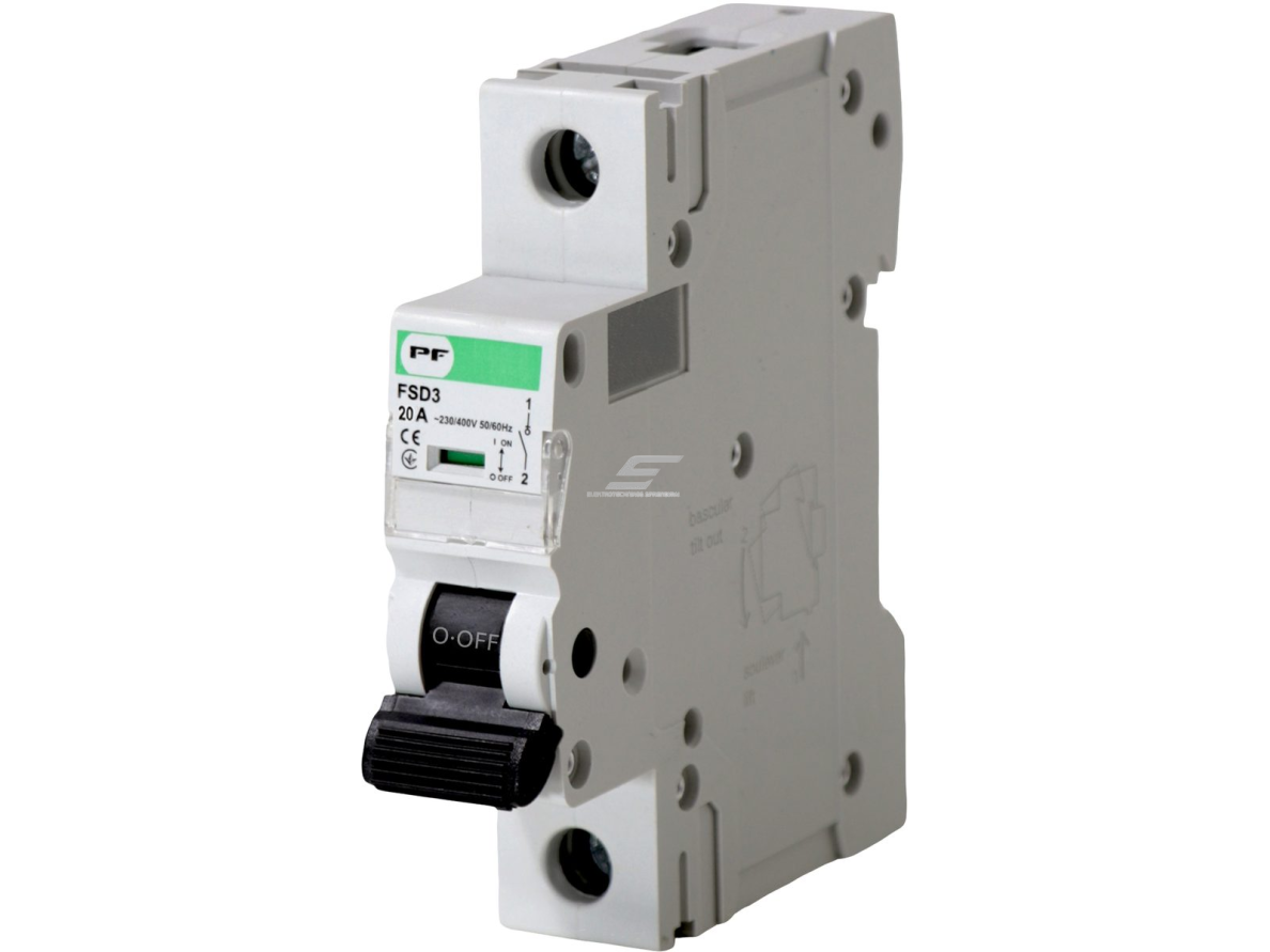 Modulinis kirtiklis | 1P | 20A | IP20 | DIN | Promfactor Baltic | EVO | FSD31020 | 4779040154269