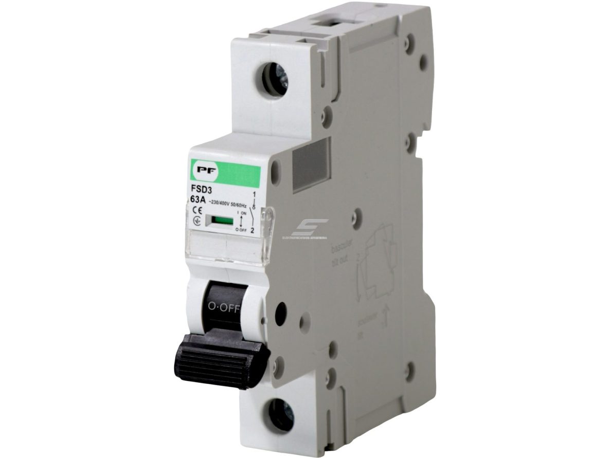 Modulinis kirtiklis | 1P | 63A | IP20 | DIN | Promfactor Baltic | EVO | FSD31063 | 4779040154313 Modulinis kirtiklis | 1P | 63A | IP20 | DIN | Promfactor Baltic | EVO | FSD31063 | 4779040154313