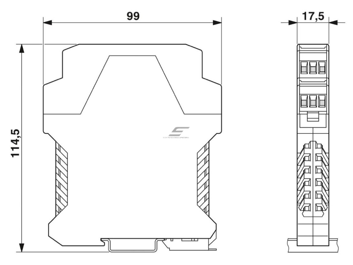 Analoginių signalų keitiklis | 1 kanalas | 18-30VDC | 450Hz | DIN | Phoenix Contact | MCR-C-UI/UI-450-DCI | 2810887 1