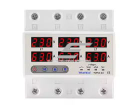 Modulinė | skaitmeninė įtampos ir srovės kontrolės | apsaugos | fazių sekos disbalanso relė | 3F | 1-63A | 380V | DIN 1 Modulinė | skaitmeninė įtampos ir srovės kontrolės | apsaugos | fazių sekos disbalanso relė | 3F | 1-63A | 380V | DIN 1